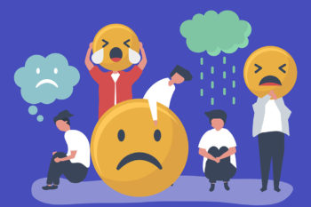 People with depression and unhappiness